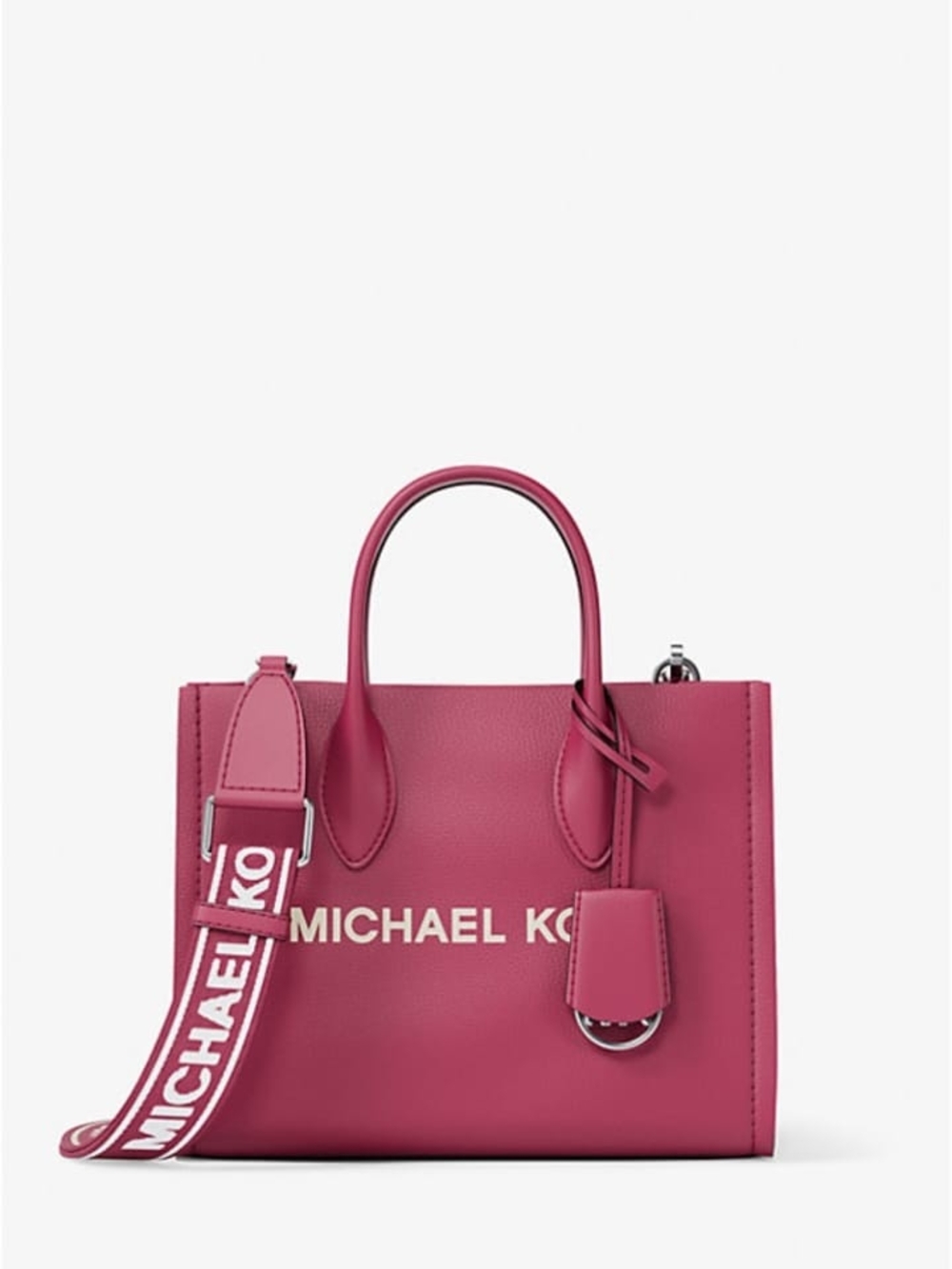 NWT Michael Kors Pink Mirella Bag with Branded Strap